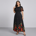 Printed Waist-cinching Dress