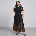 Printed Waist-cinching Dress