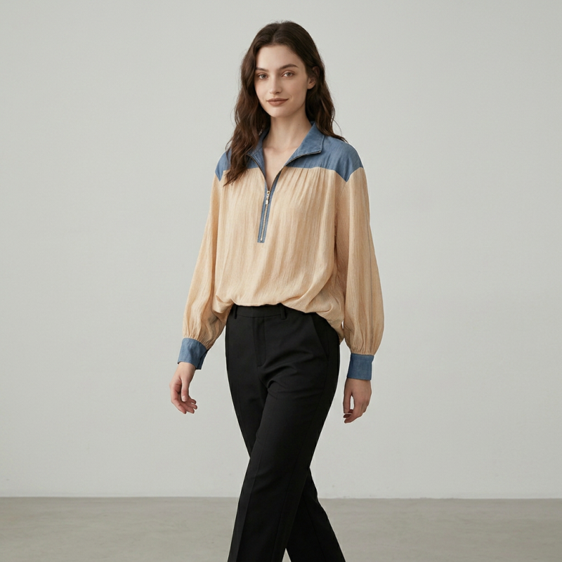 Color-blocked Shirt