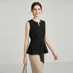 Sleeveless Top With A Fitted Waist