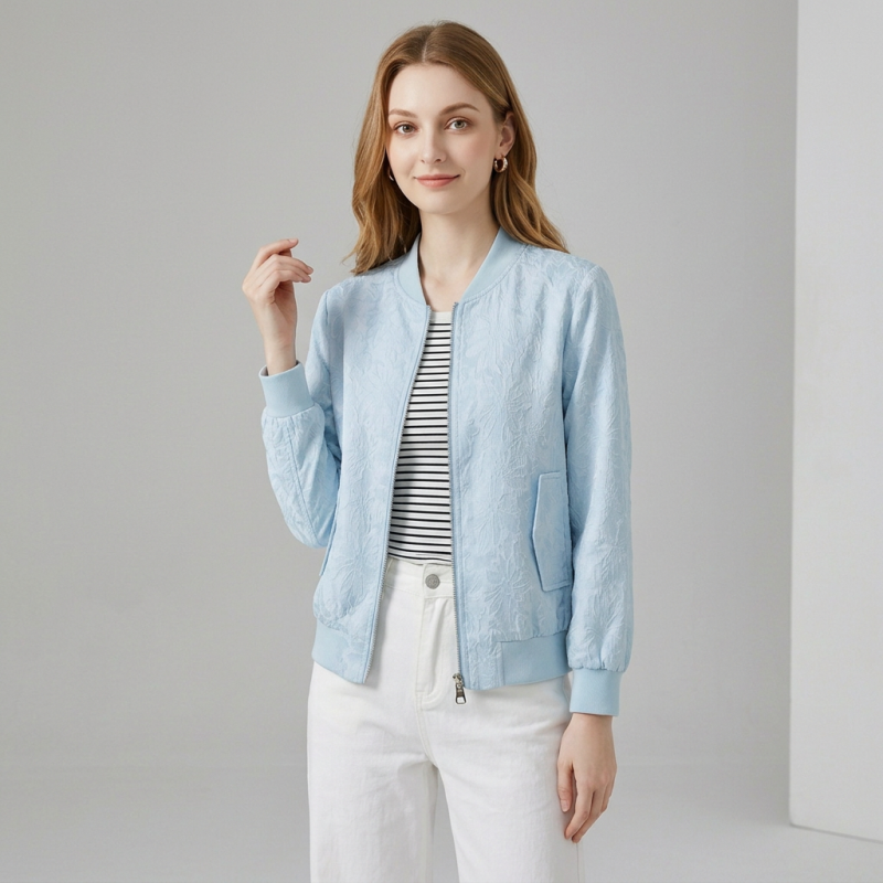 Loose-fitting And Stylish Jacquard Coat