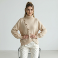Slanted Turtleneck Sweater