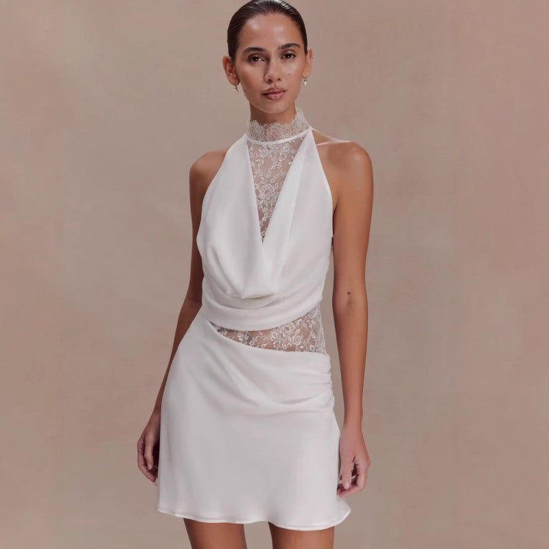 Halter Neck Lace Dress