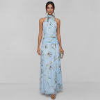 New Halter Neck Printed Dress