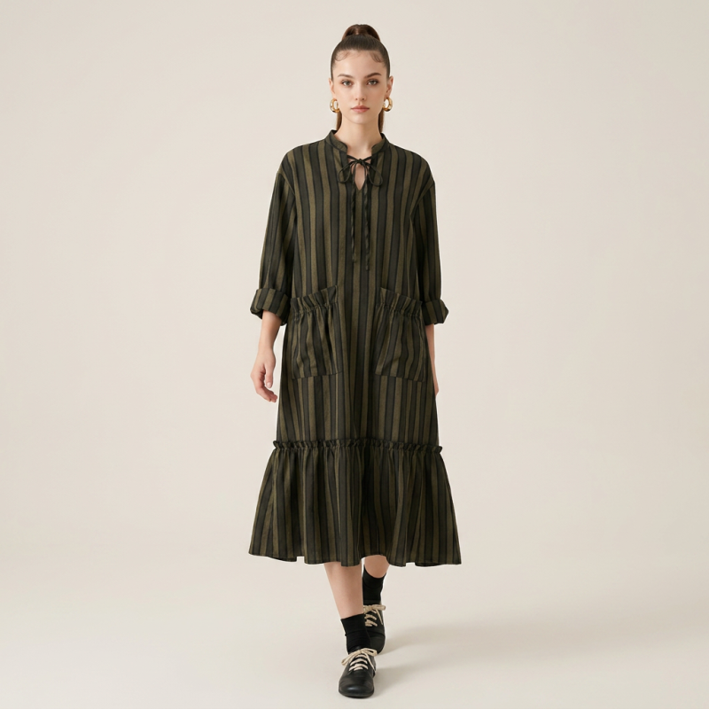 Retro Striped Dress