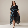 Printed Waist-cinching Dress