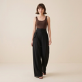 High-waisted Fashionable Curved Pants
