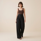High-waisted Fashionable Curved Pants