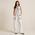 Casual Lace-trimmed Jumpsuit