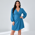 Plus-size V-neck Dress