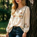 Retro Embroidered Shirt