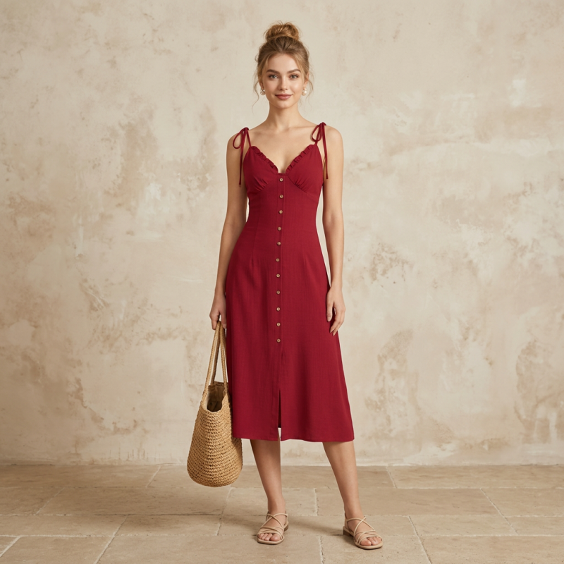 V-neck Fashion Dress
