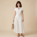 French-style Lapel Long Dress