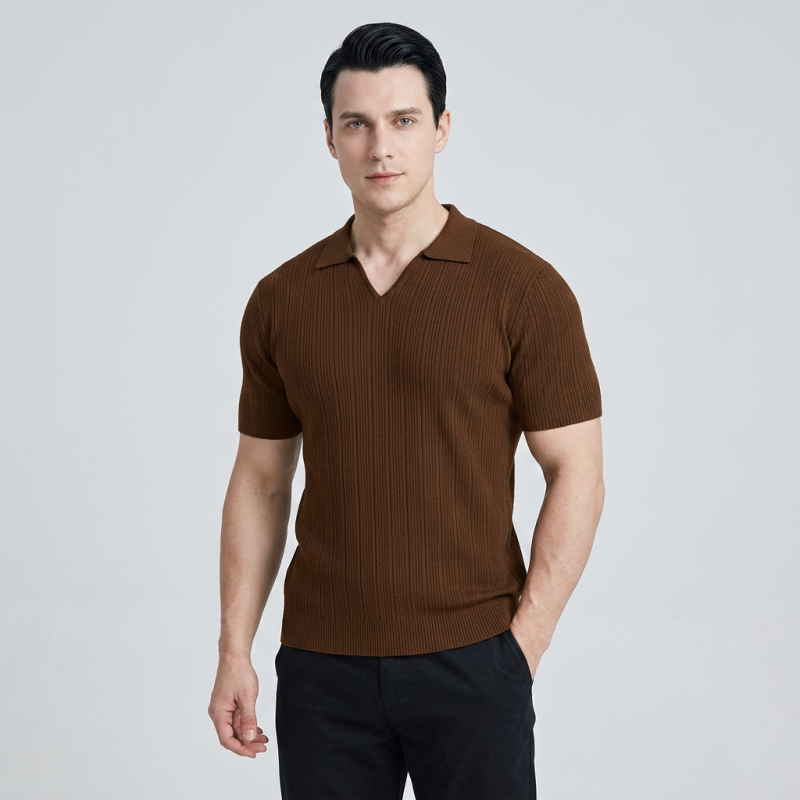 Casual V-neck Knit Sweater
