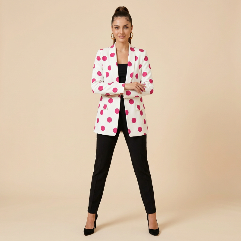 Polka Dot Suit Jacket