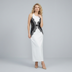 Hollow-out Halter Neck Long Dress
