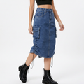 Denim Cargo Skirt