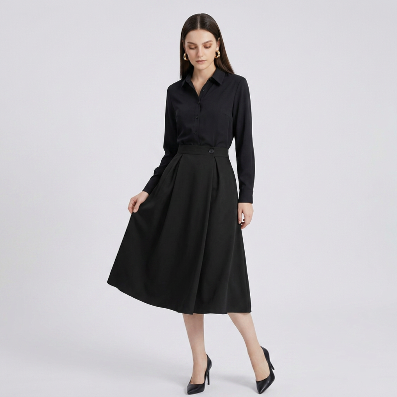 High-waisted Flared Skirt