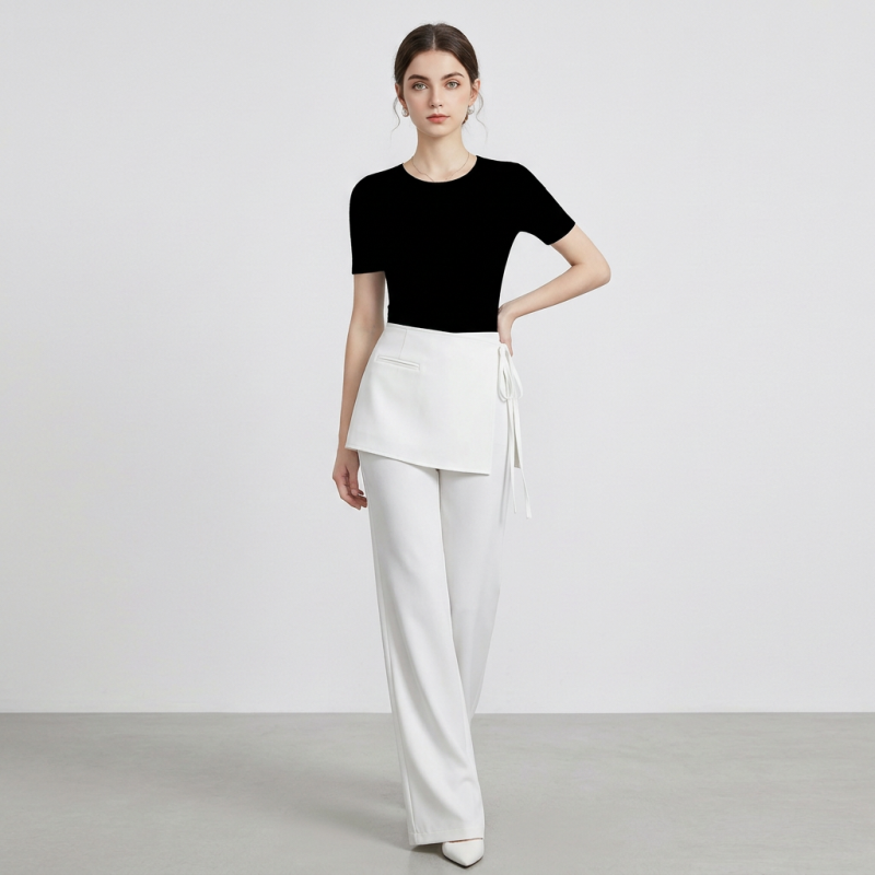 Stylish Butt-flap Suit Pants
