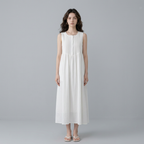 Fashionable Pleated Sleeveless Dress