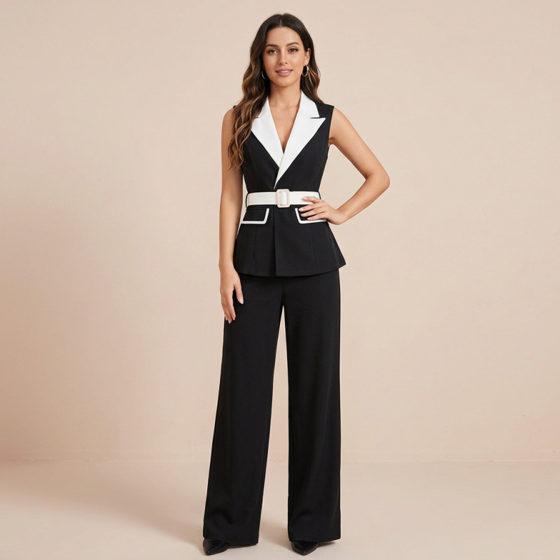 Elegant Vest And Trousers Set