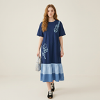 High-end Color-blocked Dress