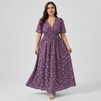 Floral Print Fitted Waist Dress