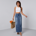 Fishtail Denim Skirt