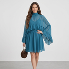 Elegant Chiffon Slip Dress Set