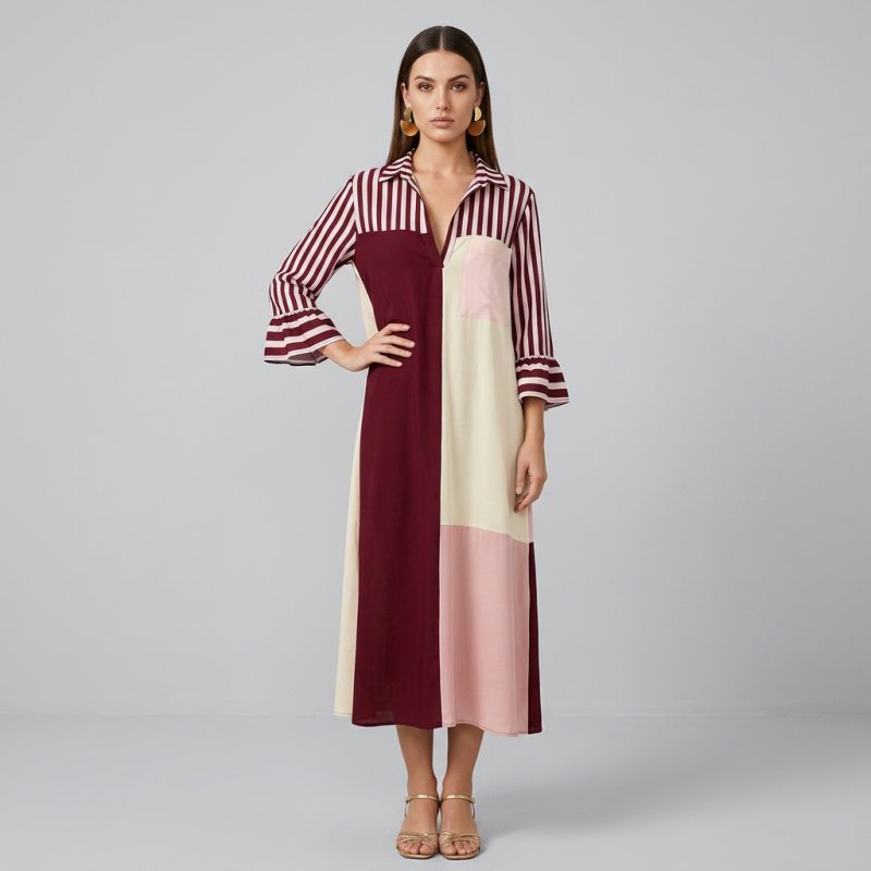 Elegant Striped Dress