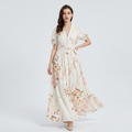 Court-style Floral Print Dress