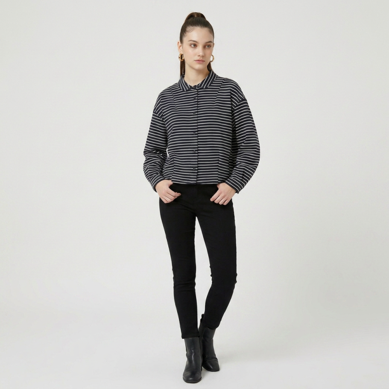 Striped Loose Coat