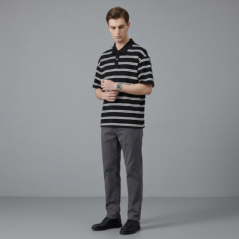 Striped Fashion Polo Shirt