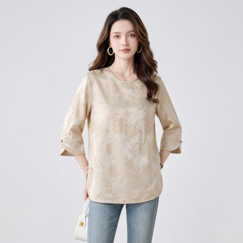 Satin Jacquard Shirt