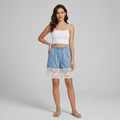 Lace Denim Shorts