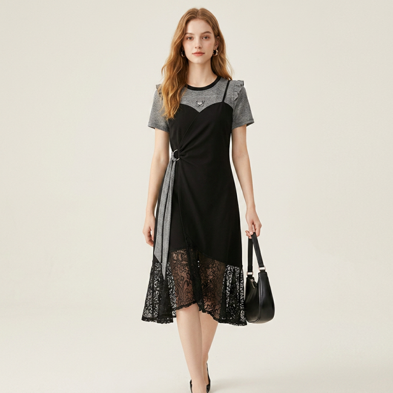 Lace Patchwork Dress