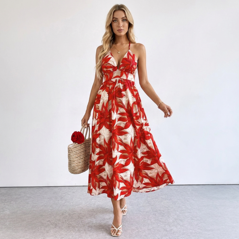 Fashionable Printed Dress