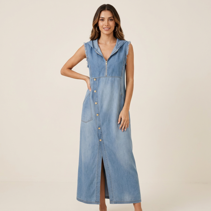 Denim Patchwork Skirt