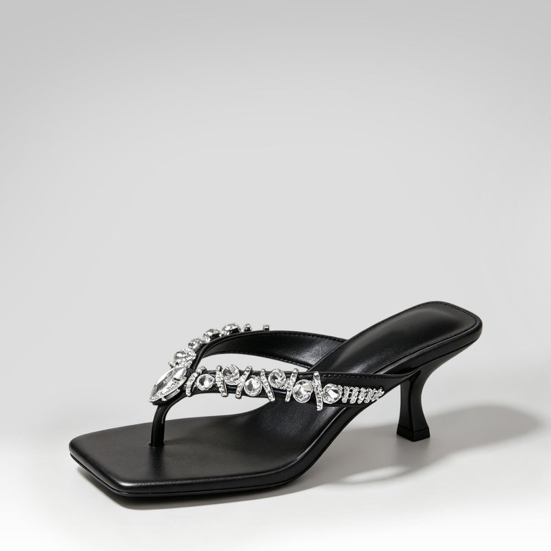 Rhinestone Stiletto Flip-flops