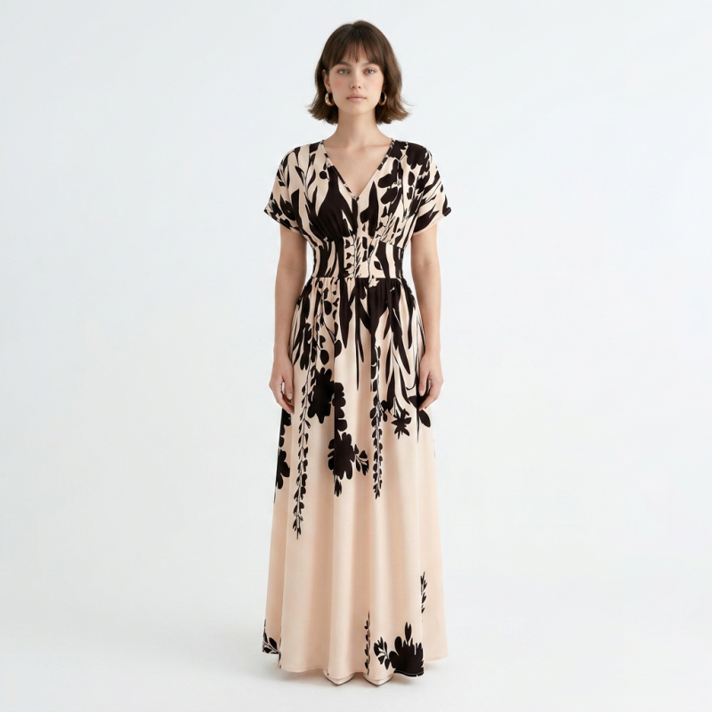 Elegant Printed Maxi Dress