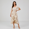 Square Neck Short-sleeved Dress