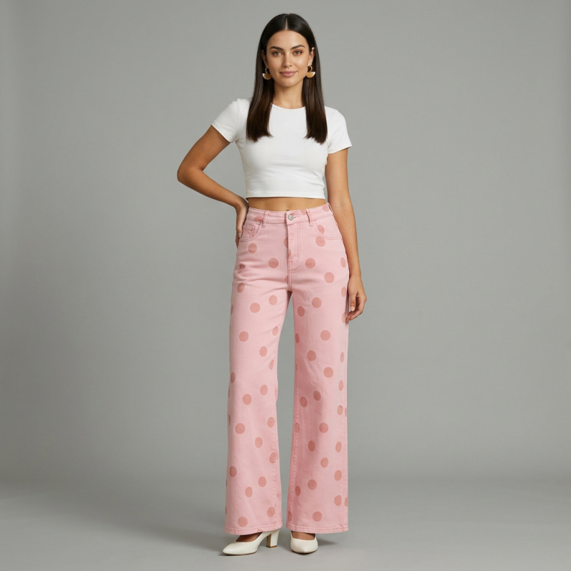 Stylish Polka Dot Jeans