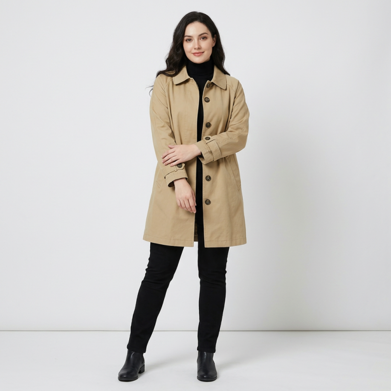 Korean Style Slimming Trench Coat
