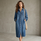 Simple Retro Denim Skirt