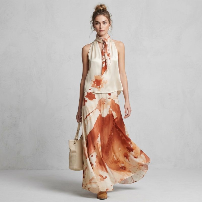 Elegant Printed Suit Dress