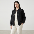Fashionable Beaded Patchwork Coat