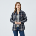 Color-blocked Plaid Shirt