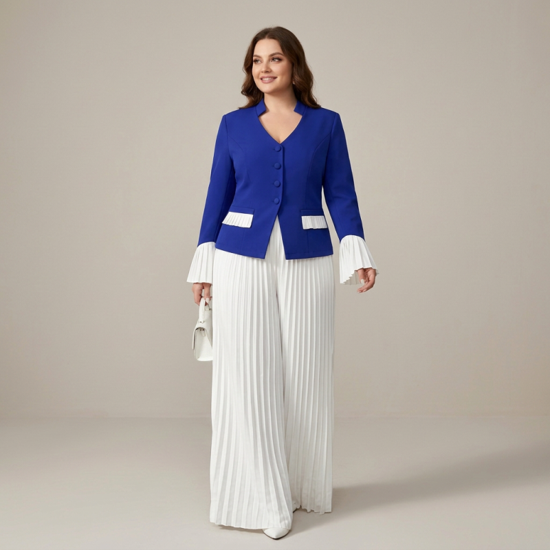 Two-piece Spliced top Set