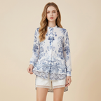 Printed Shirt Two-piece Set