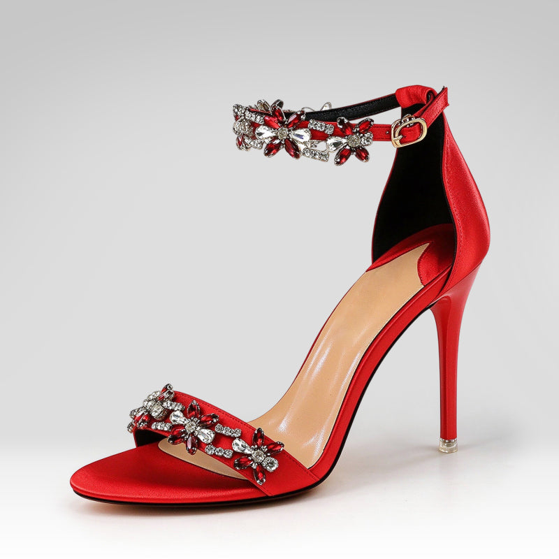 Rhinestone Stiletto Sandals